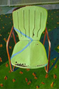 Bruce Howard, USA, Green Lawn Chair, oil on canvas, 61 x 91,4 x 3,8 cm