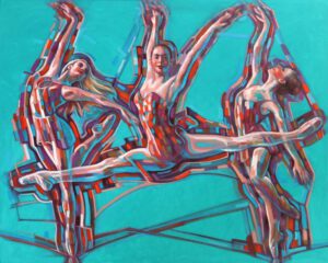 Mel Delija, Canada, Dance Variation XVI, 2021, oil on canvas, 81 x 101 cm