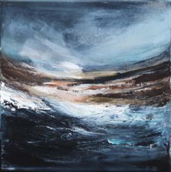 Camilla Fransrud 3 Norway, In The Stillness Of The Storm, 2022, palette knife, mixed media and acry