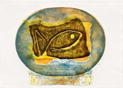 Vicky Tsalamata, Greece, Fish Magic - Homage to Paul Klee, 1996, etching, carborundum, 70 x100 cm